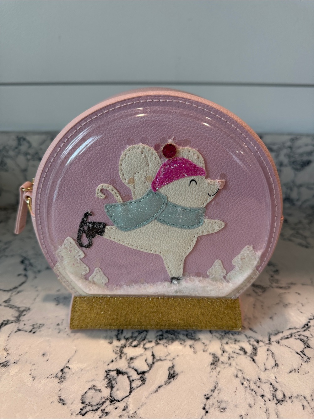 NEW! Bath & Body Works Snowglobe Mouse Crossbody/Cosmetic Bag